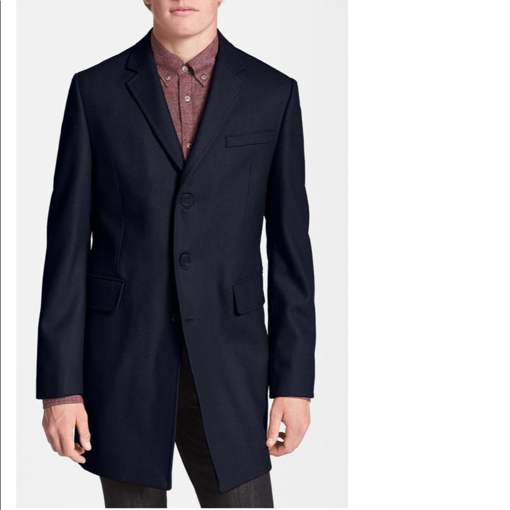 Ben Sherman Melton Wool Blend Coat - Picture 1 of 10